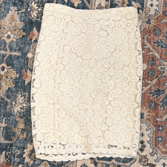 Intermix Large Elegant Cream Lace Overlay Skirt - Picture 1 of 10